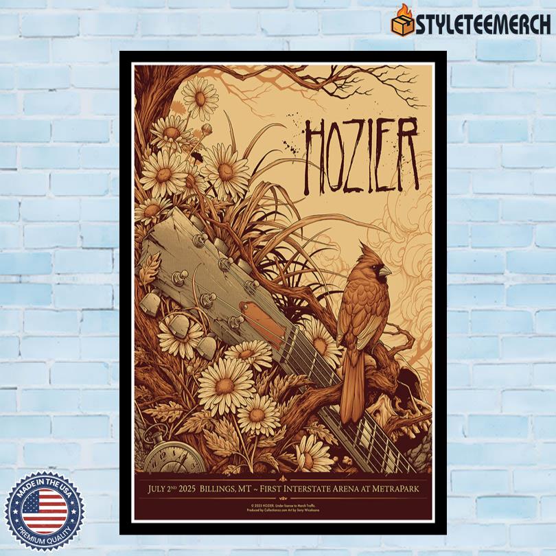 Hozier First Interstate Arena At MetraPark July 2 2025 Billings, MT Tour Poster 4 Hozier First Interstate Arena At MetraPark July 2 2025 Billings, MT Tour Poster