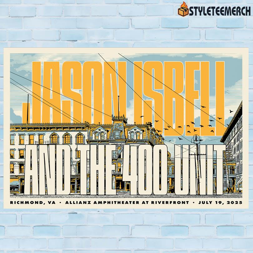 Jason Isbell And The 400 Unit Jul 19 2025 Allianz Amphitheater at Riverfront Richmond VA Poster 10 Jason Isbell And The 400 Unit Jul 19 2025 Allianz Amphitheater at Riverfront Richmond VA Poster