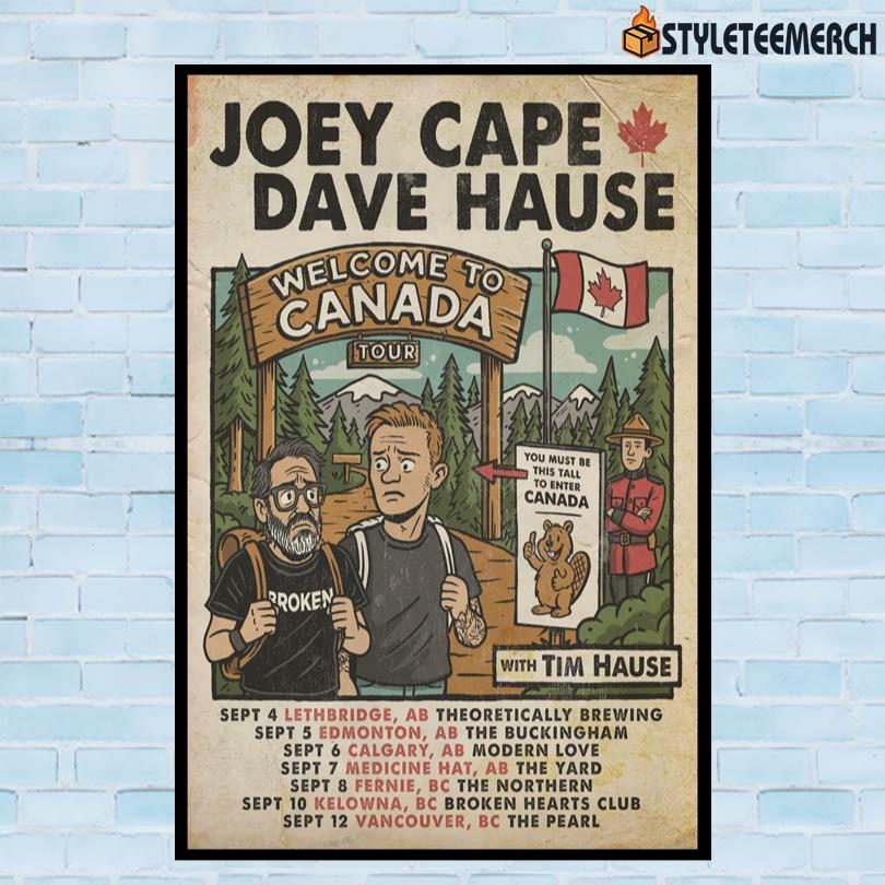 Joel Cape Dave Hause Canada Tour 2025 Poster 10 Joel Cape Dave Hause Canada Tour 2025 Poster