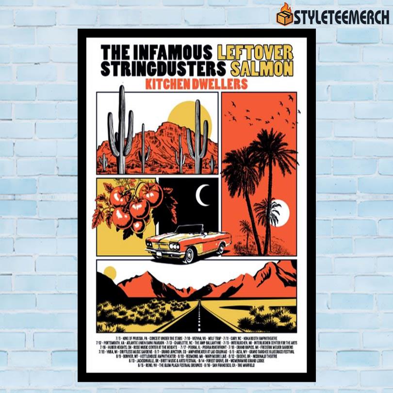 Leftover Salmon Rowdy Summer Nights Tour Poster 2025 10 Leftover Salmon Rowdy Summer Nights Tour Poster 2025