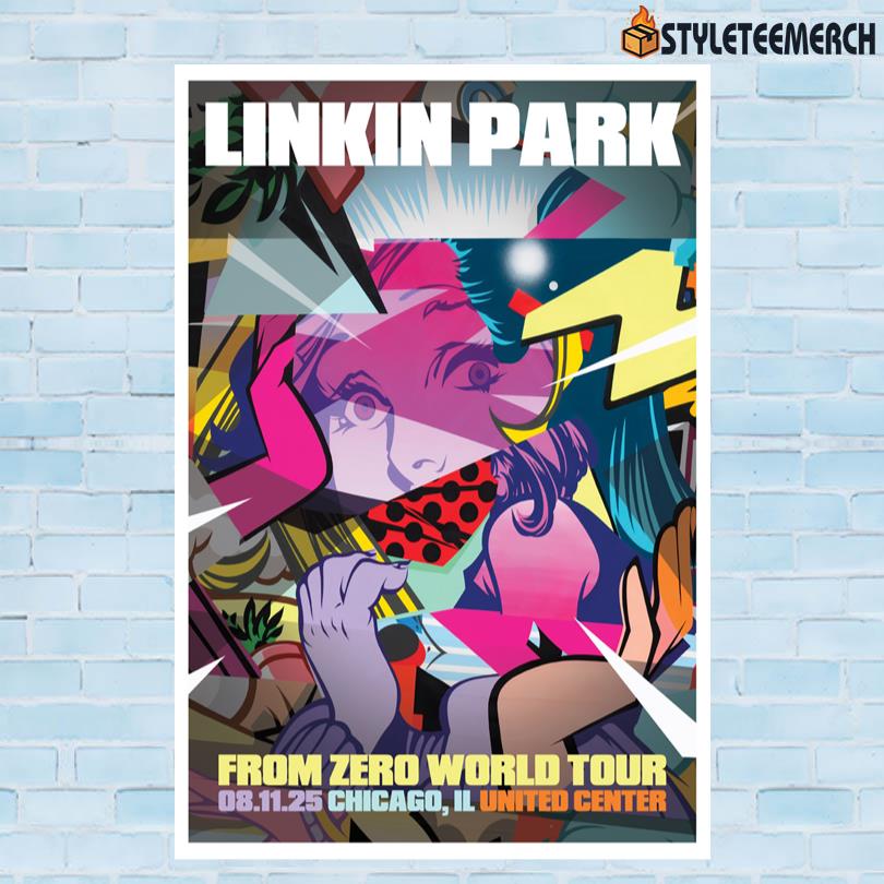 Linkin Park Aug 11 2025 Chicago IL Poster 10 Linkin Park Aug 11 2025 Chicago IL Poster