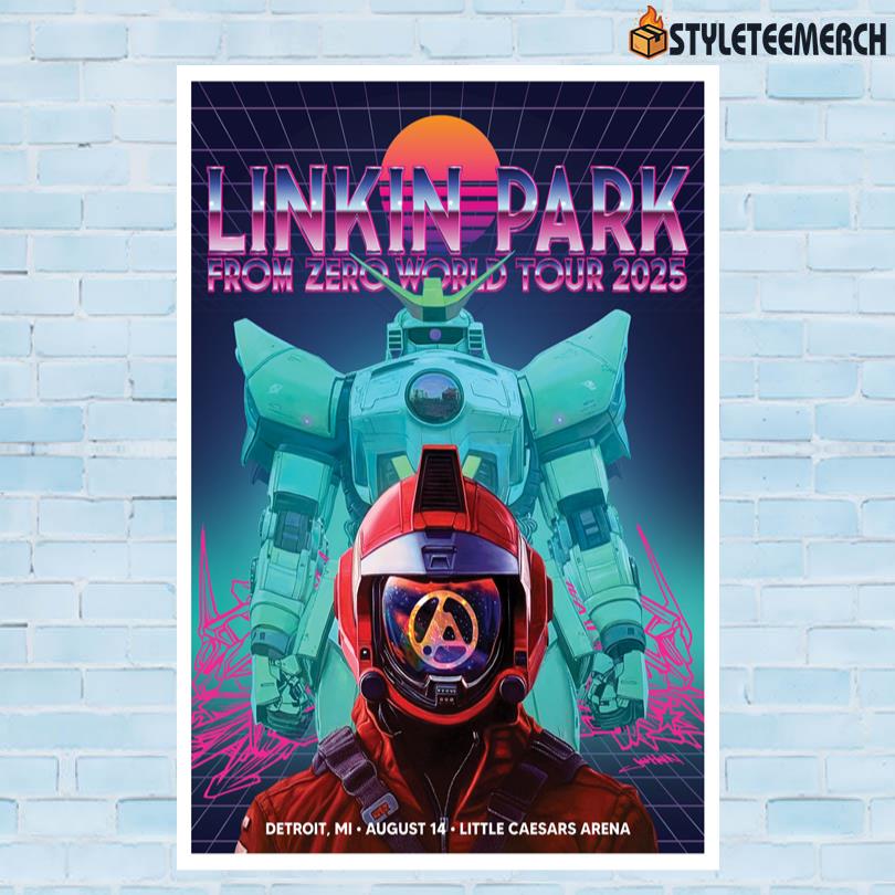Linkin Park Aug 14 2025 Little Caesars Arena Detroit MI Poster 10 Linkin Park Aug 14 2025 Little Caesars Arena Detroit MI Poster
