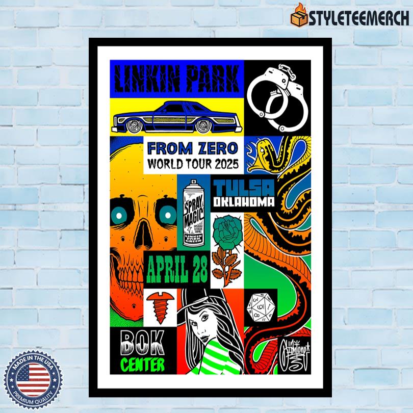 Linkin Park BOK Center Tulsa, OK April 28 2025 Show Poster 10 Linkin Park BOK Center Tulsa, OK April 28 2025 Show Poster