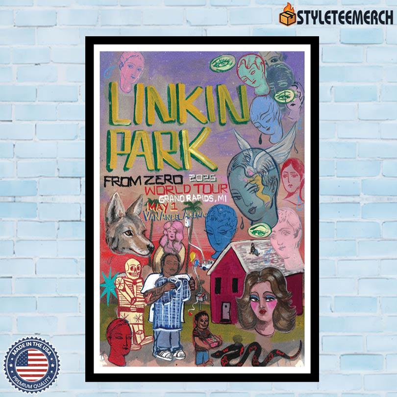 Linkin Park Event Poster Grand Rapids, MI 2025 10 Linkin Park Event Poster Grand Rapids, MI 2025