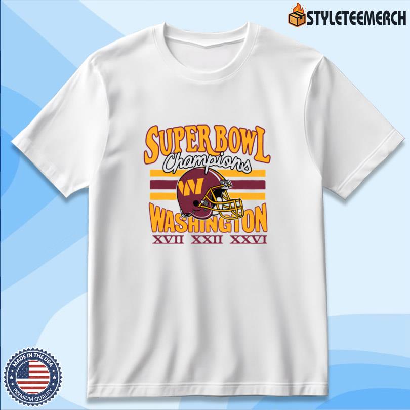 Men's Homage Ash Washington Commanders Three-Time Super Bowl Champions Tri-Blend Tour T-Shirt 10 Men\'s Homage Ash Washington Commanders Three-Time Super Bowl Champions Tri-Blend Tour T-Shirt