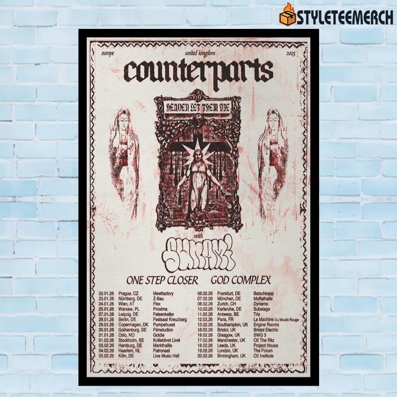 Official Counterparts Tour Art Poster 10 Official Counterparts Tour Art Poster