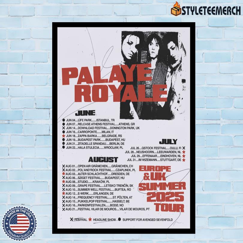 Palaye Royale Poster Europe & UK Summer Tour 2025 10 Palaye Royale Poster Europe & UK Summer Tour 2025