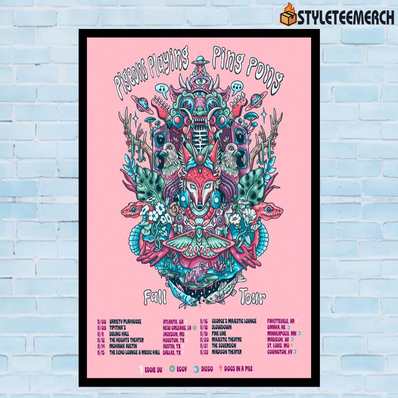 Pigeons Playing Ping Pong Concert Poster 10 Pigeons Playing Ping Pong Concert Poster