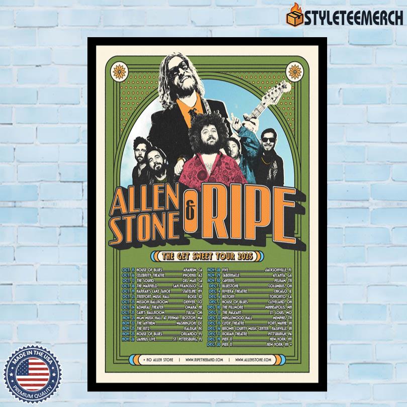 Poster Allen Stone Get Sweet Tour 2025 10 Poster Allen Stone Get Sweet Tour 2025