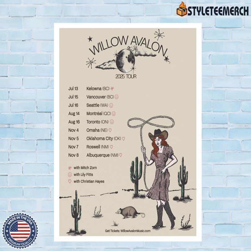 Poster Willow Avalon Tour 2025 10 Poster Willow Avalon Tour 2025