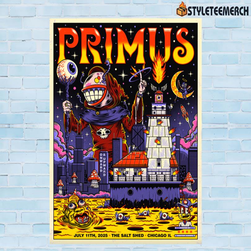 Primus Jul 11 2025 The Salt Shed Chicago IL Poster 10 Primus Jul 11 2025 The Salt Shed Chicago IL Poster