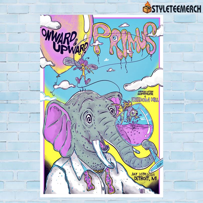 Primus July 16 2025 Freedom Hill. Detroit, MI Poster 10 Primus July 16 2025 Freedom Hill. Detroit, MI Poster