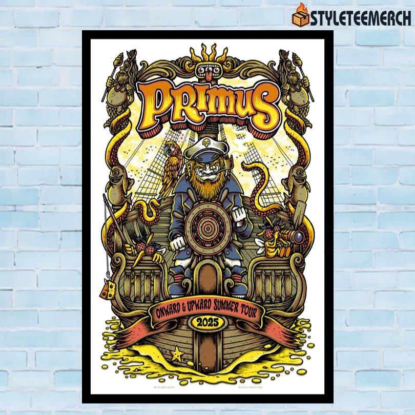 Primus Onward & Upward Summer Tour 2025 Poster 10 Primus Onward & Upward Summer Tour 2025 Poster