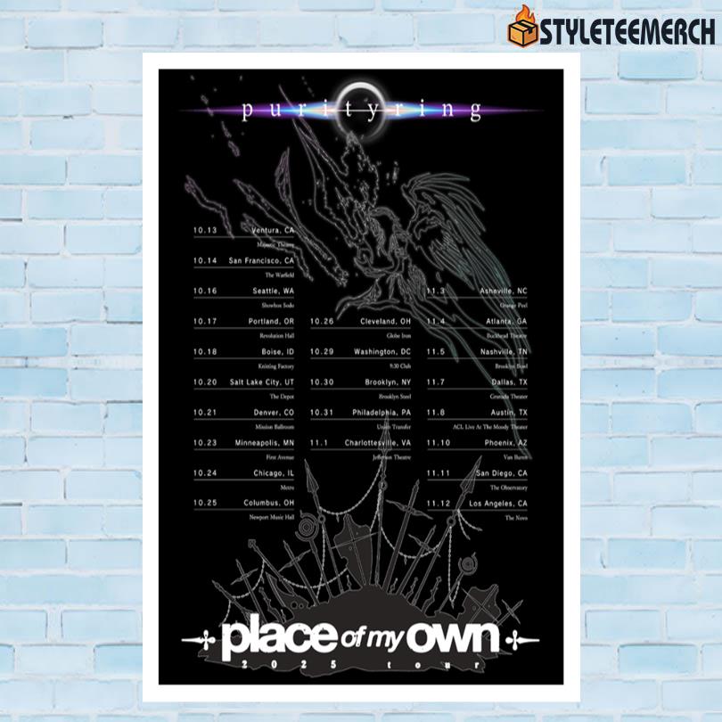 Purity Ring Place Of My Own Tour Poster 2025 10 Purity Ring Place Of My Own Tour Poster 2025