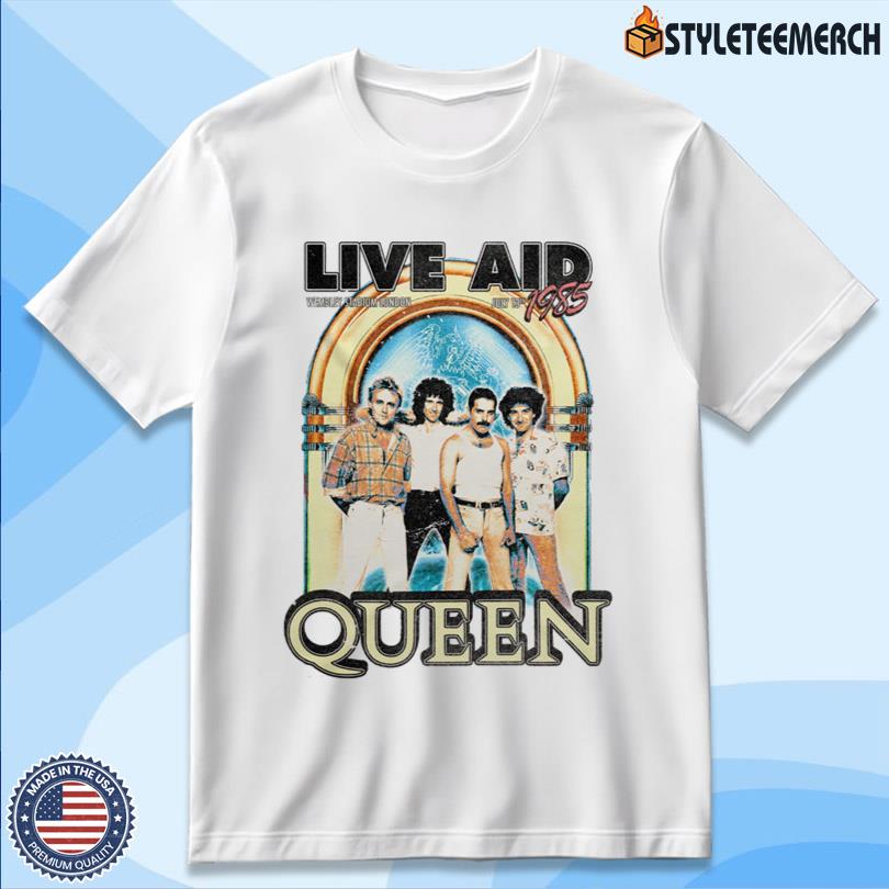 Queen At Live Aid Tee Official 10 Queen At Live Aid Tee Official