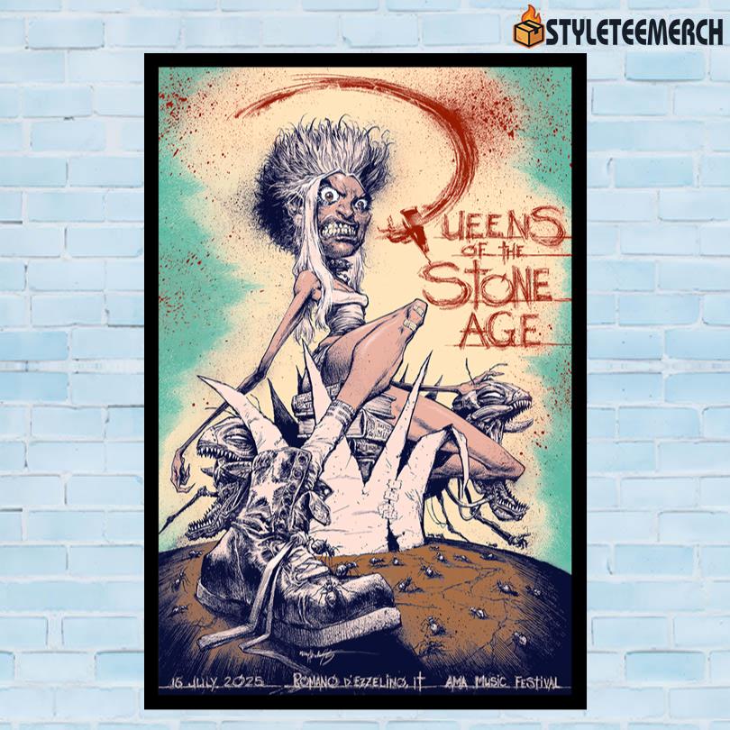 Queens Of The Stone Age Jul 16 2025 Romano D'Ezzelino, Italy AMA Music Festival Poster 10 Queens Of The Stone Age Jul 16 2025 Romano D\'Ezzelino, Italy AMA Music Festival Poster
