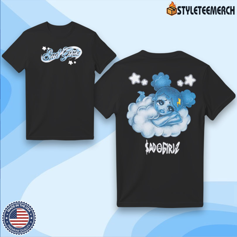 Sadgirl Blue Airbrush Pullover Shirt 4 Sadgirl Blue Airbrush Pullover Shirt