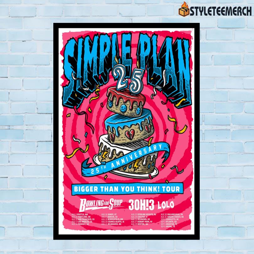 Simple Plan Summer Tour 2025 Poster 10 Simple Plan Summer Tour 2025 Poster