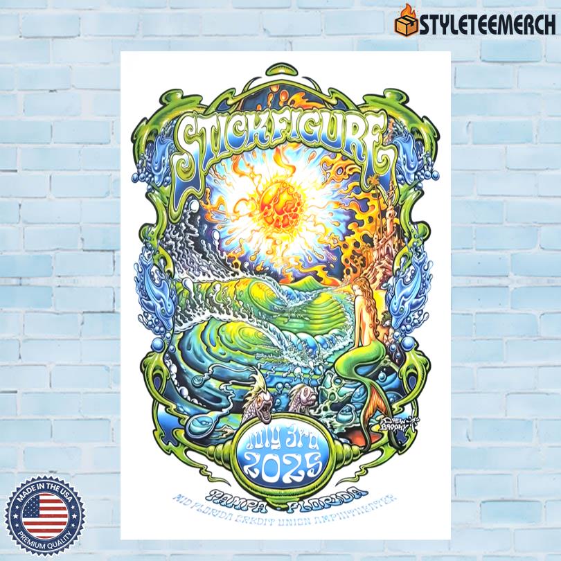 Stick Figure July 3 2025 MIDFLORIDA Credit Union Amphitheatre Tampa, FL Poster Limited Edition 4 Stick Figure July 3 2025 MIDFLORIDA Credit Union Amphitheatre Tampa, FL Poster Limited Edition