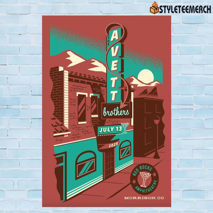 The Avett Jul 13 2025 Red Rocks Amphitheatre, Morrison, CO Poster 10 The Avett Jul 13 2025 Red Rocks Amphitheatre, Morrison, CO Poster