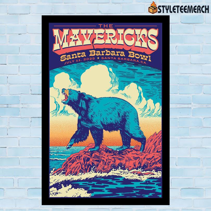 The Mavericks 07.11.2025 Live At Santa Barbara Bowl Poster 18 The Mavericks 07.11.2025 Live At Santa Barbara Bowl Poster