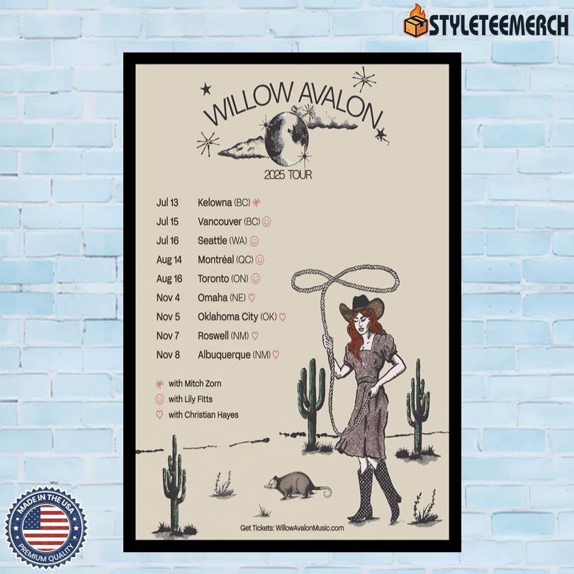 Tour 2025 Willow Avalon Poster 10 Tour 2025 Willow Avalon Poster