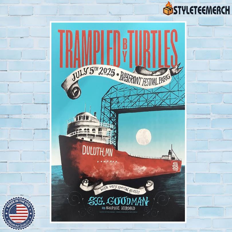 Trampled By Turtles July 5 2025 Duluth, MN Limited Poster 4 Trampled By Turtles July 5 2025 Duluth, MN Limited Poster