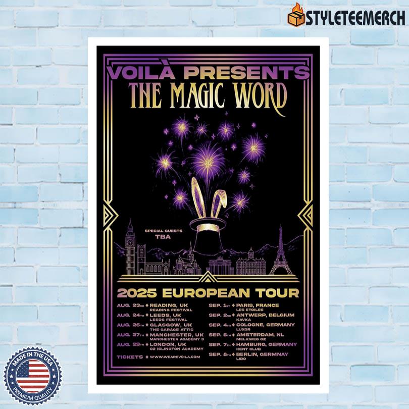 VOILA Band Poster European Tour 2025 10 VOILA Band Poster European Tour 2025