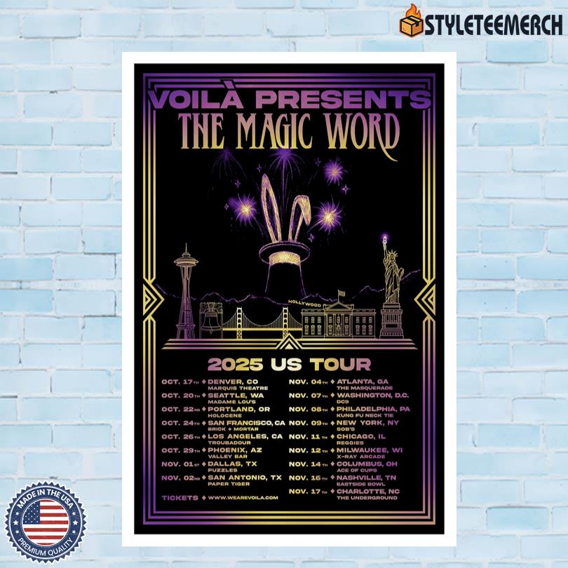 VOILA Band US Tour 2025 Poster 10 VOILA Band US Tour 2025 Poster