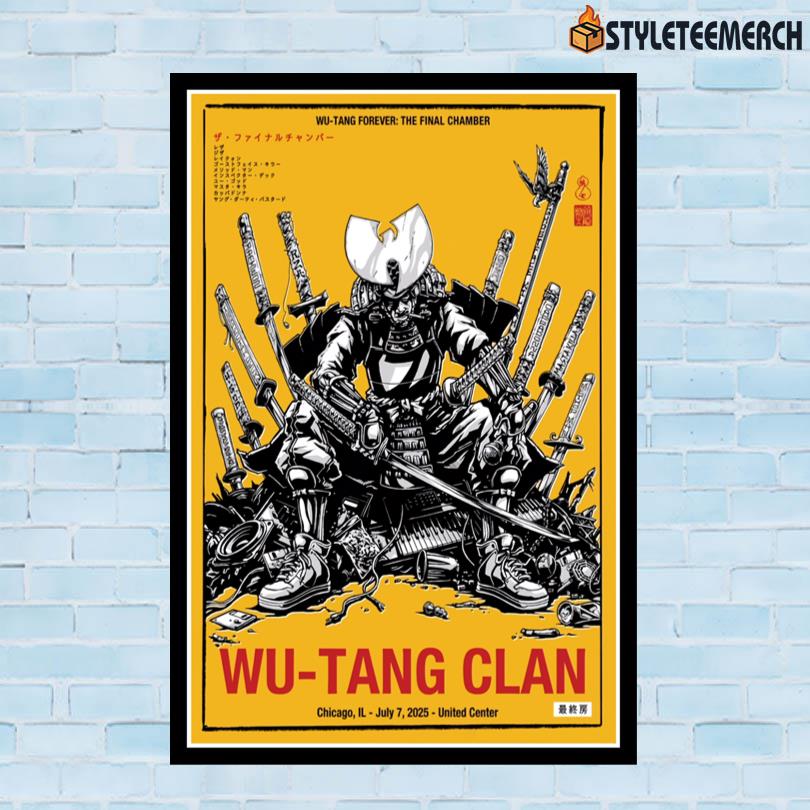 Wu-Tang Clan Chicago IL 2025 Tour Poster 10 Wu-Tang Clan Chicago IL 2025 Tour Poster